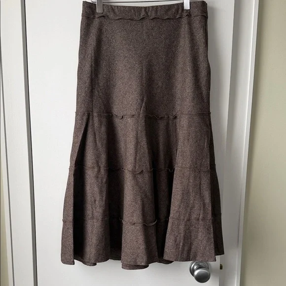 Luisa Cerano Chic Brown A-Line Women's flare wool blend  Skirt size 6 - Picture 4 of 14